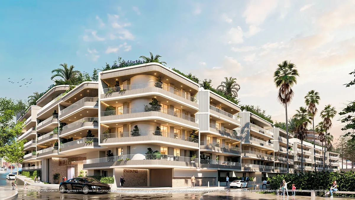 Residencial Magna — pool deck and landscaped gardens